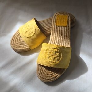 Tory Burch Benton Open Toe Espadrilles Slides